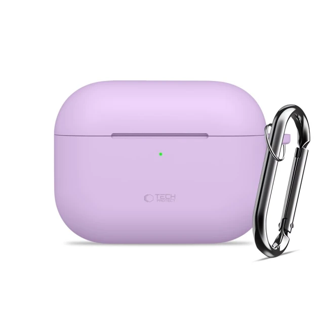 Чехол Tech-Protect Silicone Hook для AirPods Pro 3 Lavender (5906302333103)