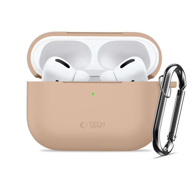 Чохол Tech-Protect Silicone Hook для AirPods Pro 3 Caffe Latte (5906302333158)