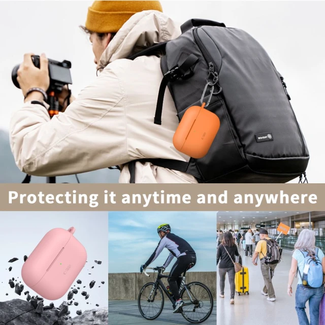 Чохол Tech-Protect Silicone Hook для AirPods Pro 3 Caffe Latte (5906302333158)