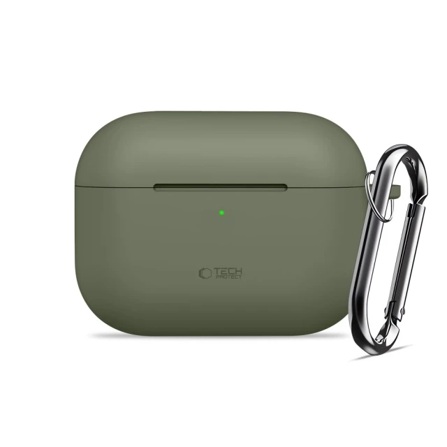 Чохол Tech-Protect Silicone Hook для AirPods Pro 3 Olive Green (5906302333189)