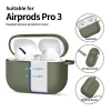 Чохол Tech-Protect Silicone Hook для AirPods Pro 3 Olive Green (5906302333189)
