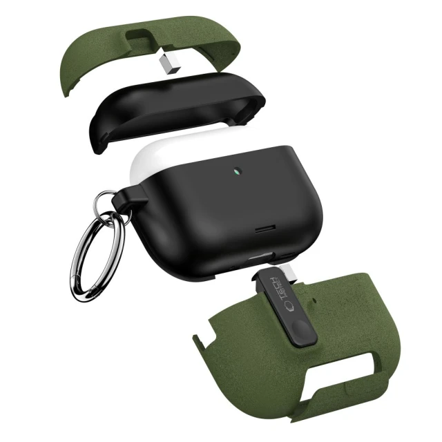 Чохол Tech-Protect Slim Hook для AirPods Pro 3 Olive Green (5906302333271)