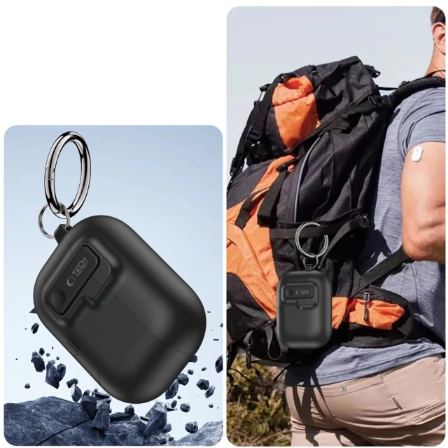 Чехол Tech-Protect Slim Hook для AirPods Pro 3 Black (5906302333288)