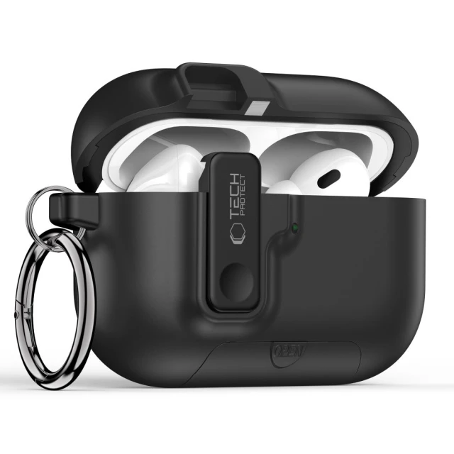 Чехол Tech-Protect Slim Hook для AirPods Pro 3 Black (5906302333288)