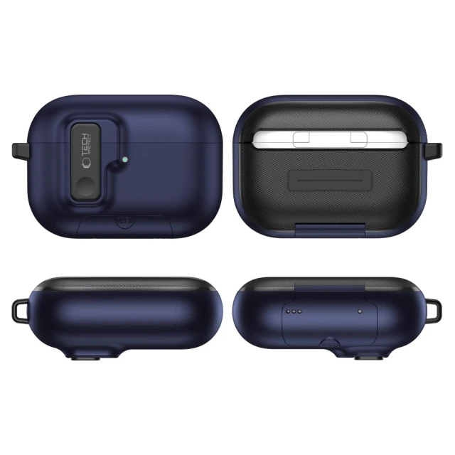 Чехол Tech-Protect Slim Hook для AirPods Pro 3 Navy Blue (5906302333295)