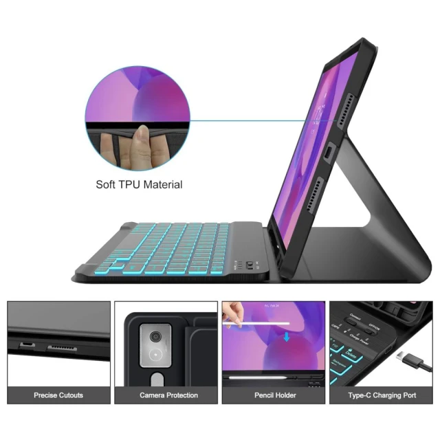 Чохол-клавіатура Tech-Protect SC Pen + Keyboard для Lenovo Idea Tab Pro 12.7 Black (5906302333400)