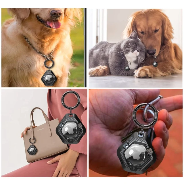 Чохол-брелок Tech-Protect Defense для AirTag 2 | 1 Black (5906302333417)