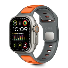 Ремінець Tech-Protect Iconband Line для Apple Watch Ultra 3/2/1 49 mm | Series 11/10 46 mm | Series 9/8/7/6/5/4/SE 45 mm | 44 mm Grey/Orange (59063023