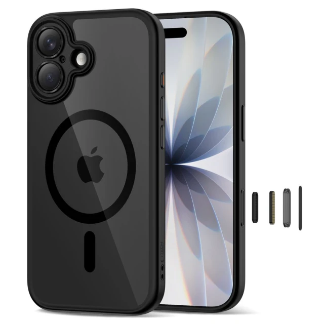 Чохол Tech-Protect MagPeak CC для iPhone 17 Black Clear with MagSafe (5906302333608)