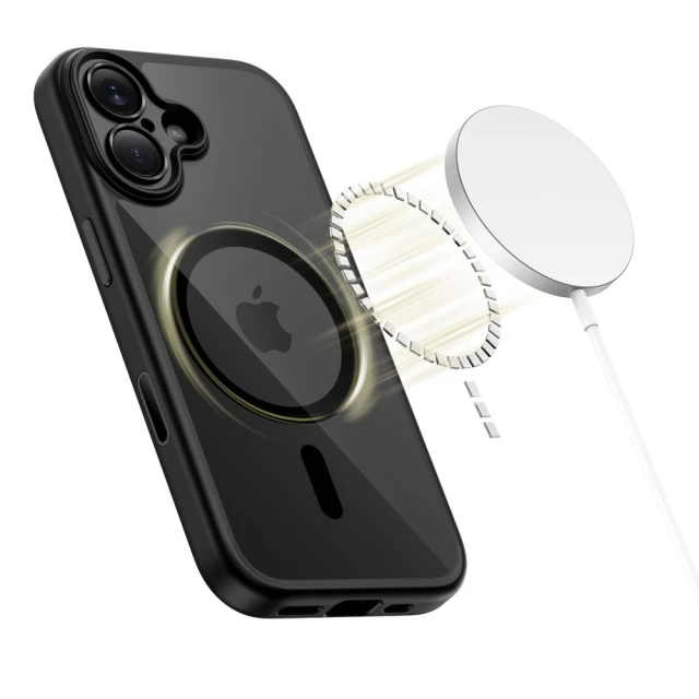 Чохол Tech-Protect MagPeak CC для iPhone 17 Black Clear with MagSafe (5906302333608)