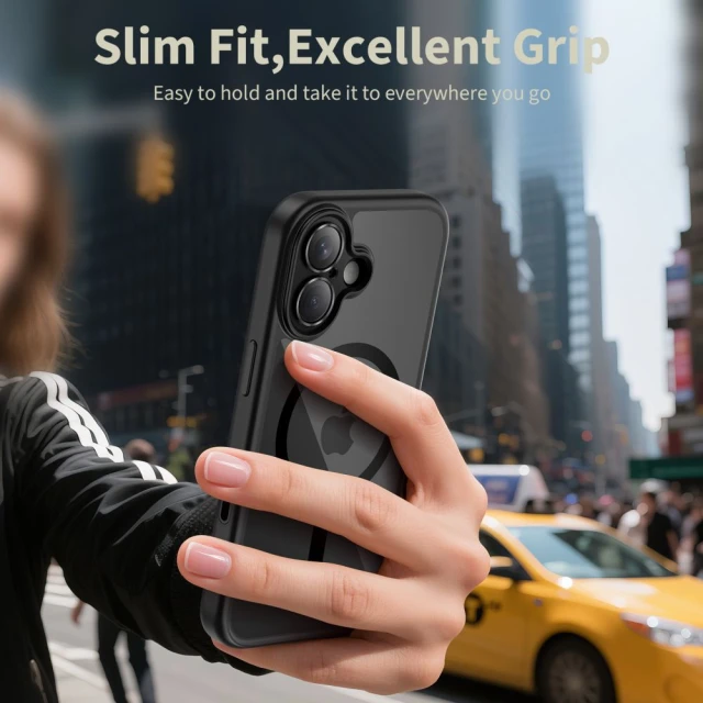Чохол Tech-Protect MagPeak CC для iPhone 17 Black Clear with MagSafe (5906302333608)