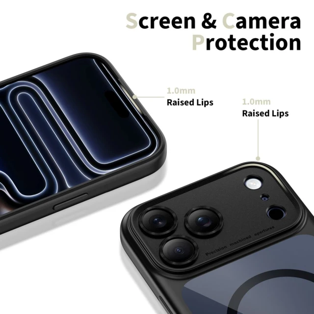 Чохол Tech-Protect MagPeak CC для iPhone 17 Pro Max Black Clear with MagSafe (5906302333622)