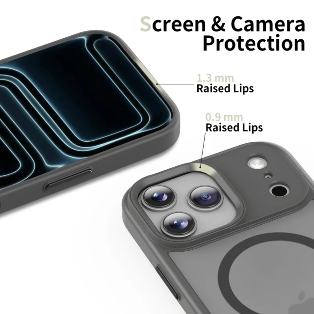 Чохол Tech-Protect MagMat для iPhone 17 Pro Max Matte Crayon Grey with MagSafe (5906302333646)