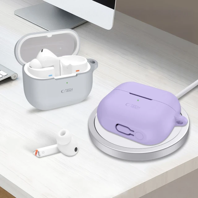 Чохол для навушників Tech-Protect Silicone Hook для Samsung Galaxy Buds 3 | 3 FE | 3 Pro Lavender (5906302333769)