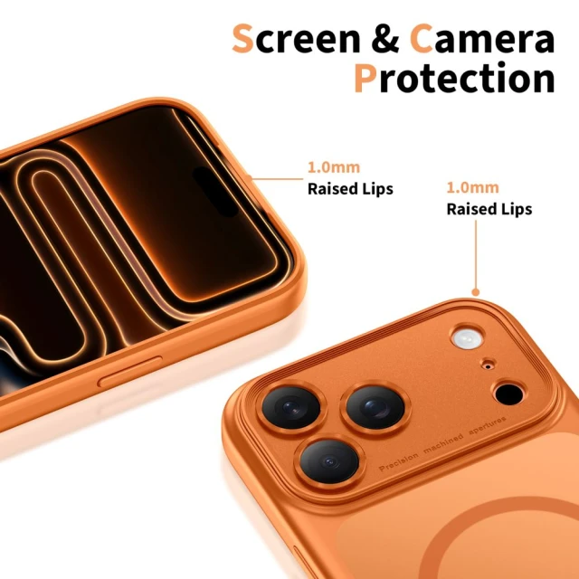 Чохол Tech-Protect MagPeak CC для iPhone 17 Pro Matte Cosmic Orange with MagSafe (5906302333776)