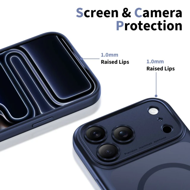 Чохол Tech-Protect MagPeak CC для iPhone 17 Pro Max Matte Deep Blue with MagSafe (5906302333806)