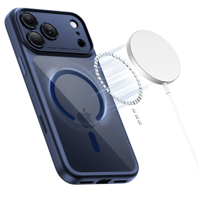 Чохол Tech-Protect MagPeak CC для iPhone 17 Pro Deep Blue Clear with MagSafe (5906302333837)