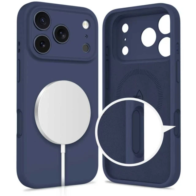 Чохол Tech-Protect Silicone для iPhone 17 Pro Deep Blue with MagSafe (5906302333851)
