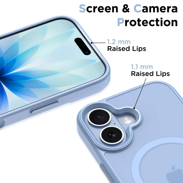 Чохол Tech-Protect MagMat для iPhone 17 Matte Mist Blue with MagSafe (5906302334124)