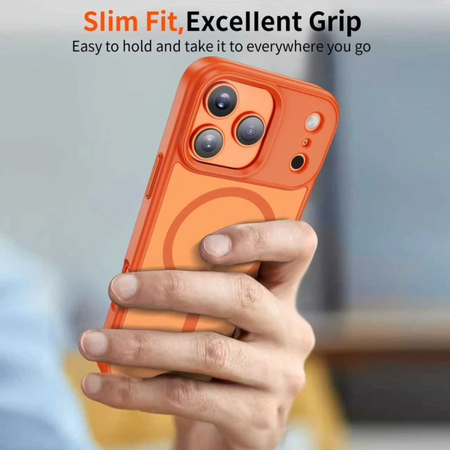 Чохол Tech-Protect MagMat для iPhone 17 Pro Max Matte Cosmic Orange with MagSafe (5906302334162)