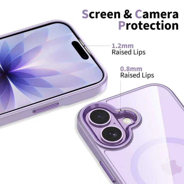 Чохол Tech-Protect MagMat для iPhone 17 Lavender Clear with MagSafe (5906302334193)