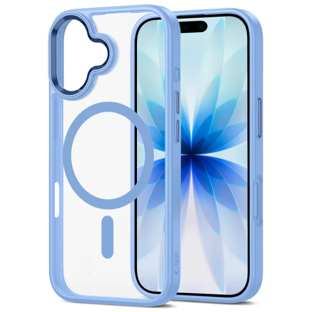 Чохол Tech-Protect MagMat для iPhone 17 Mist Blue Clear with MagSafe (5906302334209)