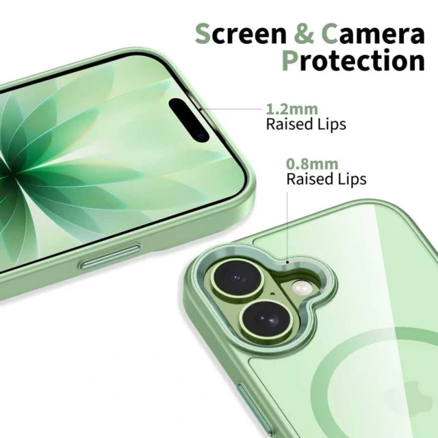 Чохол Tech-Protect MagMat для iPhone 17 Sage Clear with MagSafe (5906302334216)