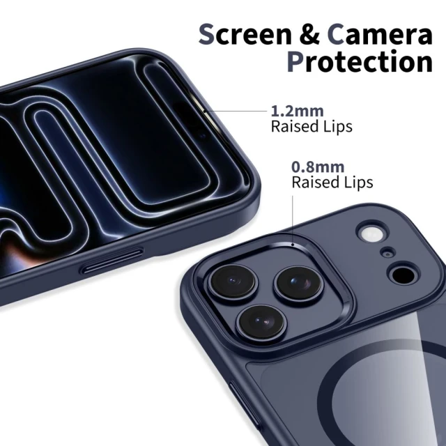 Чохол Tech-Protect MagMat для iPhone 17 Pro Deep Blue Clear with MagSafe (5906302334247)
