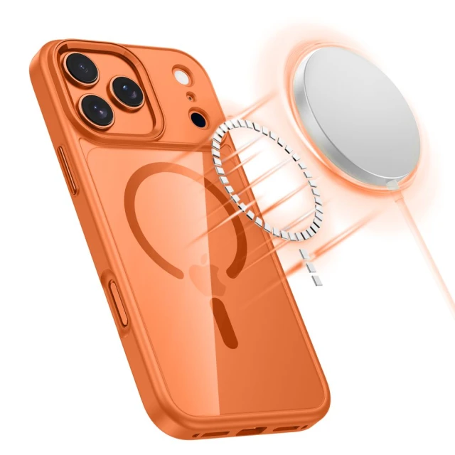 Чохол Tech-Protect MagMat для iPhone 17 Pro Max Cosmic Orange Clear with MagSafe (5906302334261)