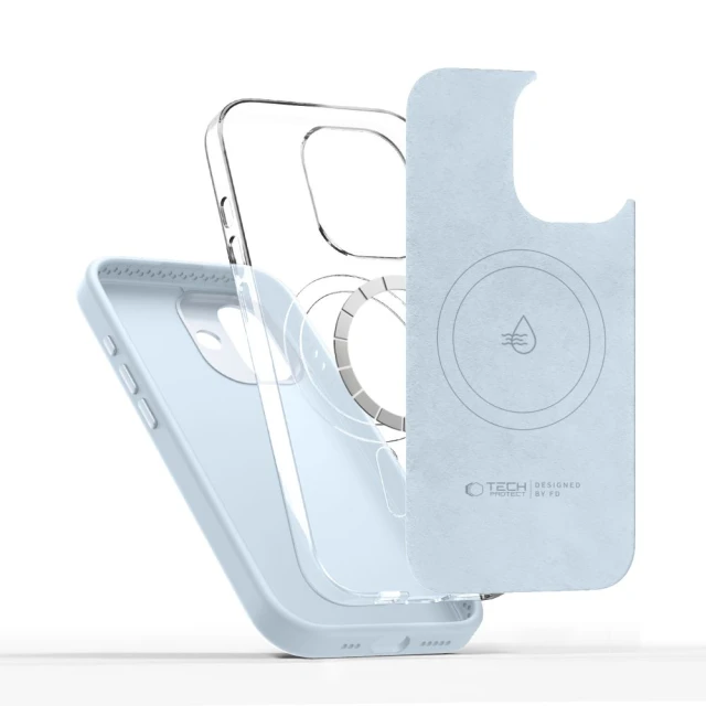 Чехол Tech-Protect Uniq для iPhone 17 Mist Blue with MagSafe (5906302334308)