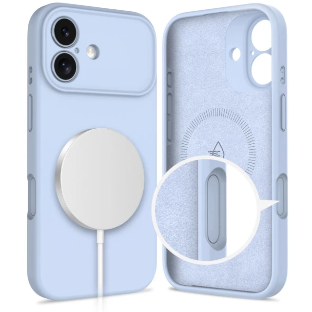Чохол Tech-Protect Silicone для iPhone 17 Mist Blue with MagSafe (5906302334506)