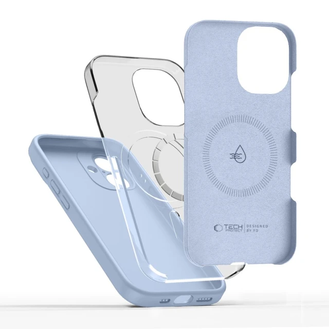 Чохол Tech-Protect Silicone для iPhone 17 Mist Blue with MagSafe (5906302334506)