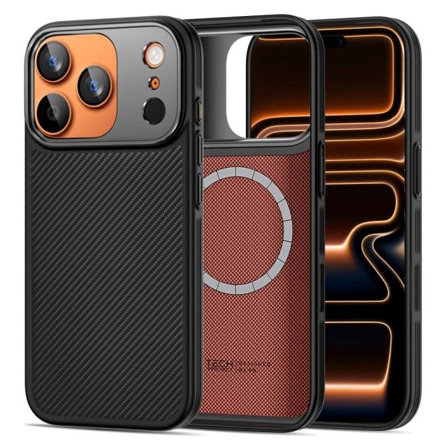 Чохол Tech-Protect Kevlar Aramid для iPhone 17 Pro Black with MagSafe (5906302334520)