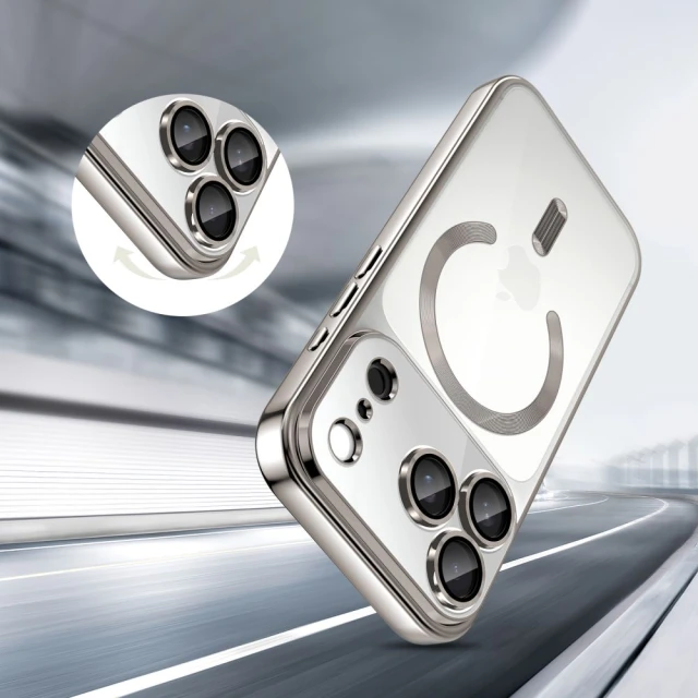 Чохол Tech-Protect MagFlex для iPhone 17 Pro Shiny Silver with MagSafe (5906302334599)