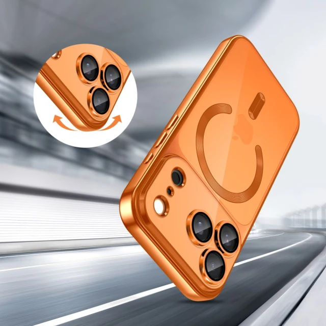 Чохол Tech-Protect MagFlex для iPhone 17 Pro Shiny Cosmic Orange with MagSafe (5906302334612)