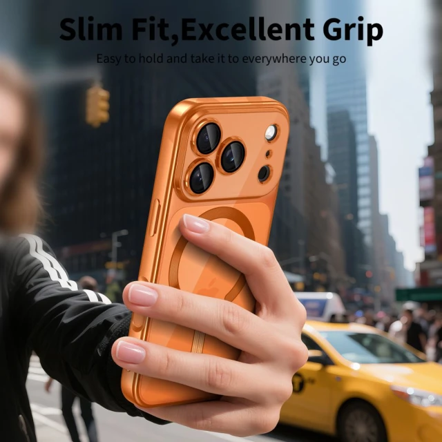 Чохол Tech-Protect MagFlex для iPhone 17 Pro Shiny Cosmic Orange with MagSafe (5906302334612)