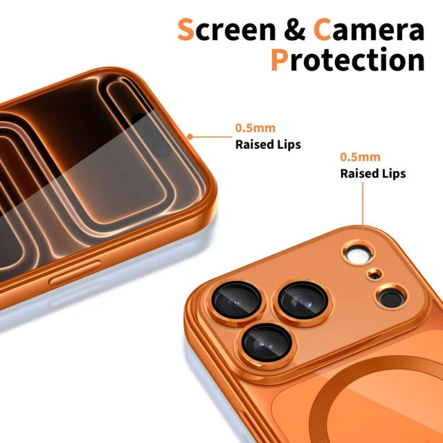 Чохол Tech-Protect MagFlex для iPhone 17 Pro Max Shiny Cosmic Orange with MagSafe (5906302334629)