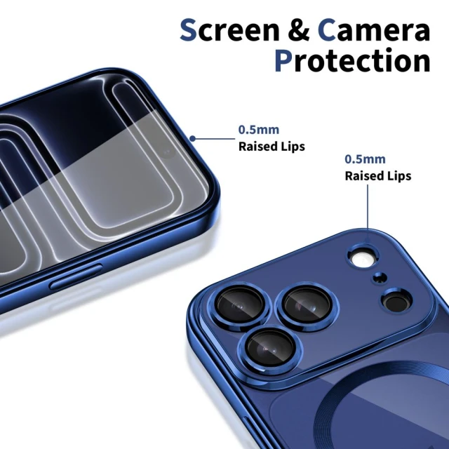 Чехол Tech-Protect MagFlex для iPhone 17 Pro Max Shiny Deep Blue with MagSafe (5906302334643)
