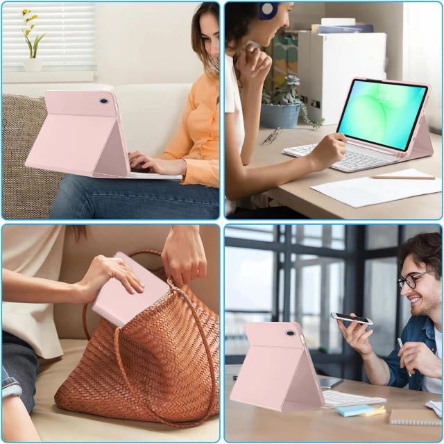 Чохол Tech-Protect SC Pen + Keyboard для Samsung Galaxy Tab A11 | A9 8.7 Pink (5906302335015)