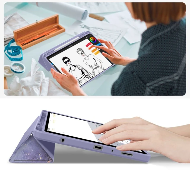 Чохол Tech-Protect SC Pen Hybrid для Samsung Galaxy Tab A11 Plus | A9 Plus 11.0 Violet Marble (5906302335169)