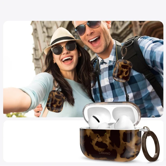 Чохол для навушників Tech-Protect Lamano для AirPods Pro 3 Panther (5906302335398)