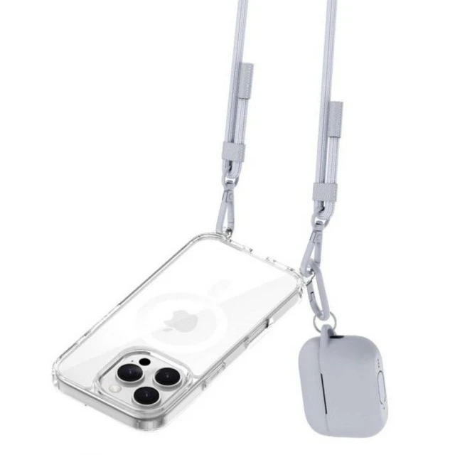 Універсальний ремінець Tech-Protect C5SE Rope Crossbody Strap Steel Grey (5906302336036)