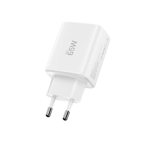Мережевий зарядний пристрій Tech-Protect NCA65W-GAN 3-Port PD 65W / QC3.0 White (5906302336074)