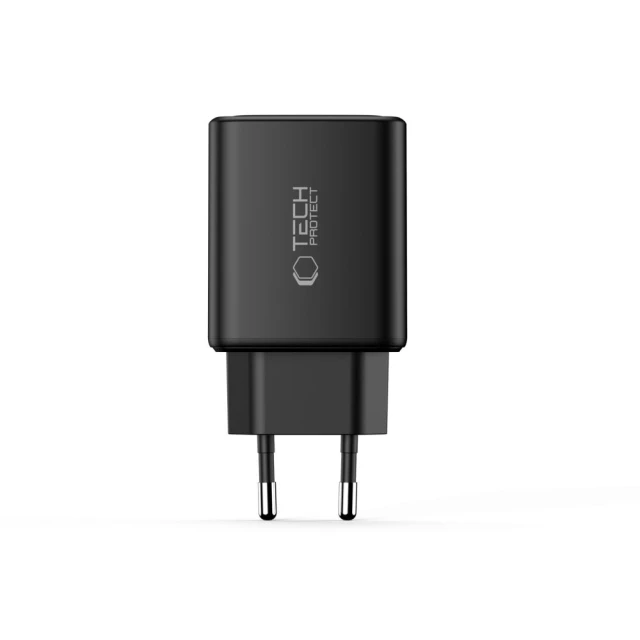 Мережевий зарядний пристрій Tech-Protect NCA65W-GAN 3-Port PD 65W / QC3.0 Black (5906302336081)