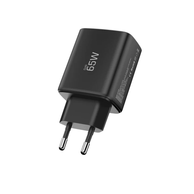 Мережевий зарядний пристрій Tech-Protect NCA65W-GAN 3-Port PD 65W / QC3.0 Black (5906302336081)