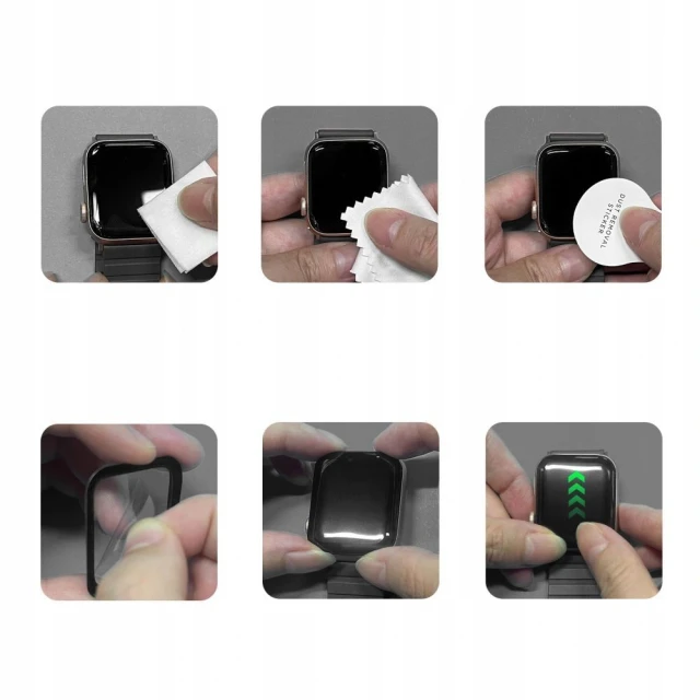 Захисне скло Tech-Protect Glass Flex+ для Apple Watch 40 mm Black (2 pack) (5906302336104)
