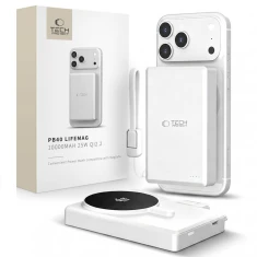 Power Bank Tech-Protect PB40 LifeMag 10000mAh 25W Qi2.2 Silver with MagSafe (5906302339372)