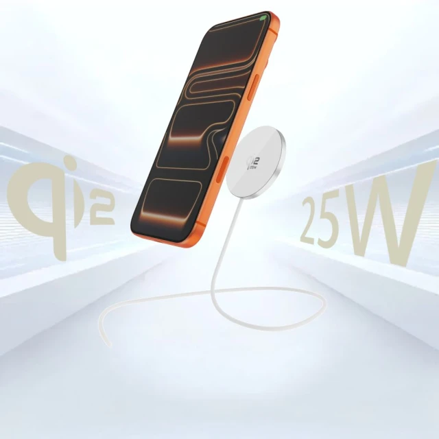Бездротовий зарядний пристрій Tech-Protect A50 Magnetic 25W Qi2.2 White with MagSafe (5906302339389)