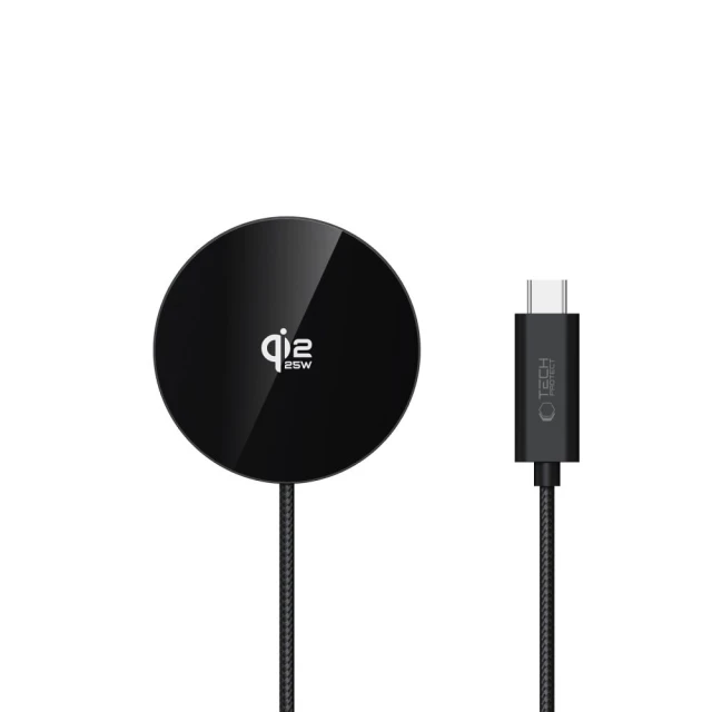 Бездротова зарядка Tech-Protect A50 Magnetic 25W Qi2.2 Black with MagSafe (5906302339396)