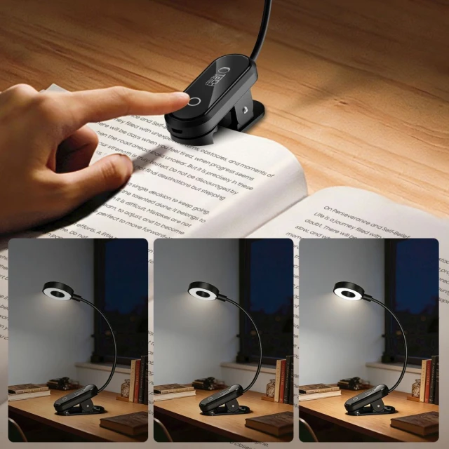 Лампа для читання Tech-Protect LL100 Clip Reading Light Black (5906302339488)